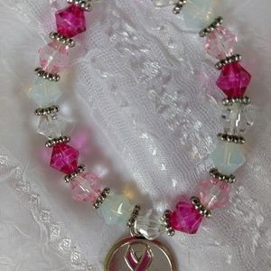 Breast cancer awareness Handmade bracelet